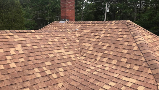 an asphalt shingle roof